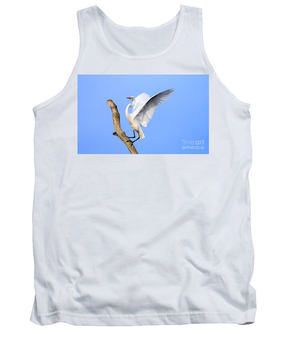 Great White Egret Tank Top featuring the photograph White Angel by Julie Adair