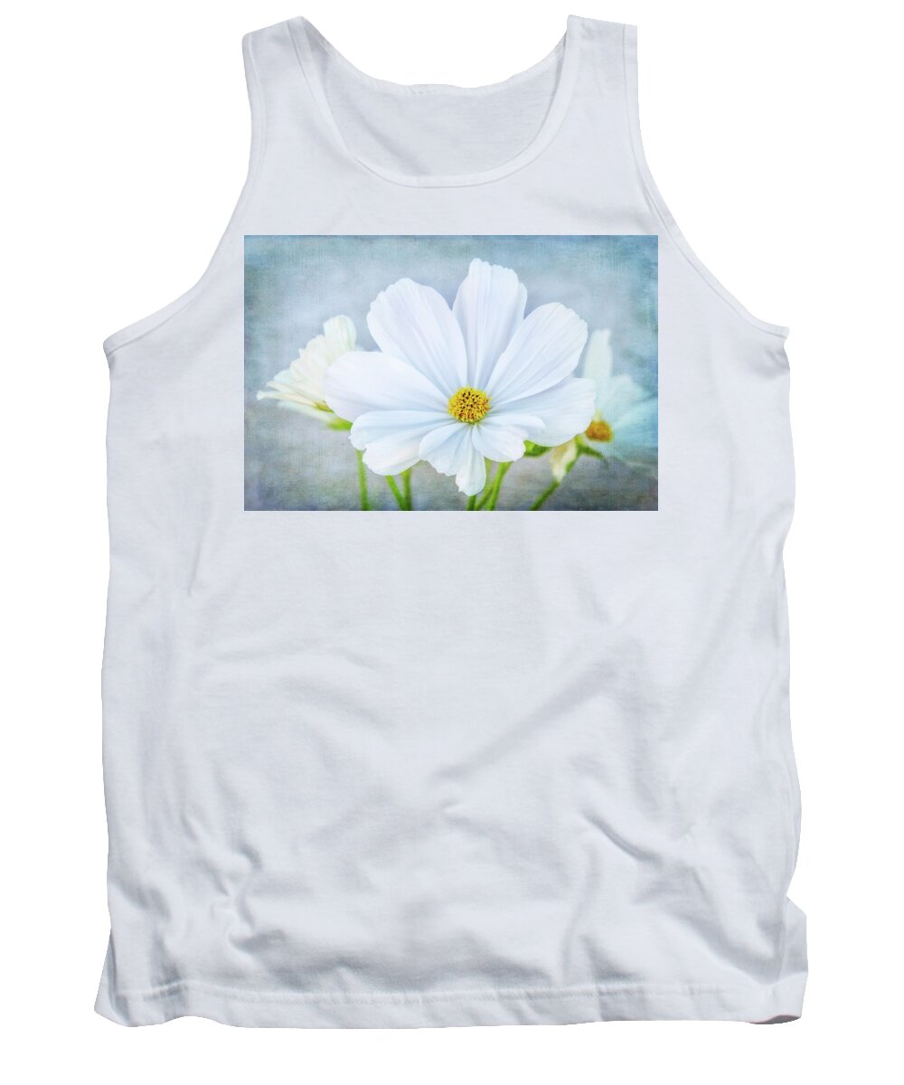 Photography Tank Top featuring the digital art White Cosmos by Terry Davis
