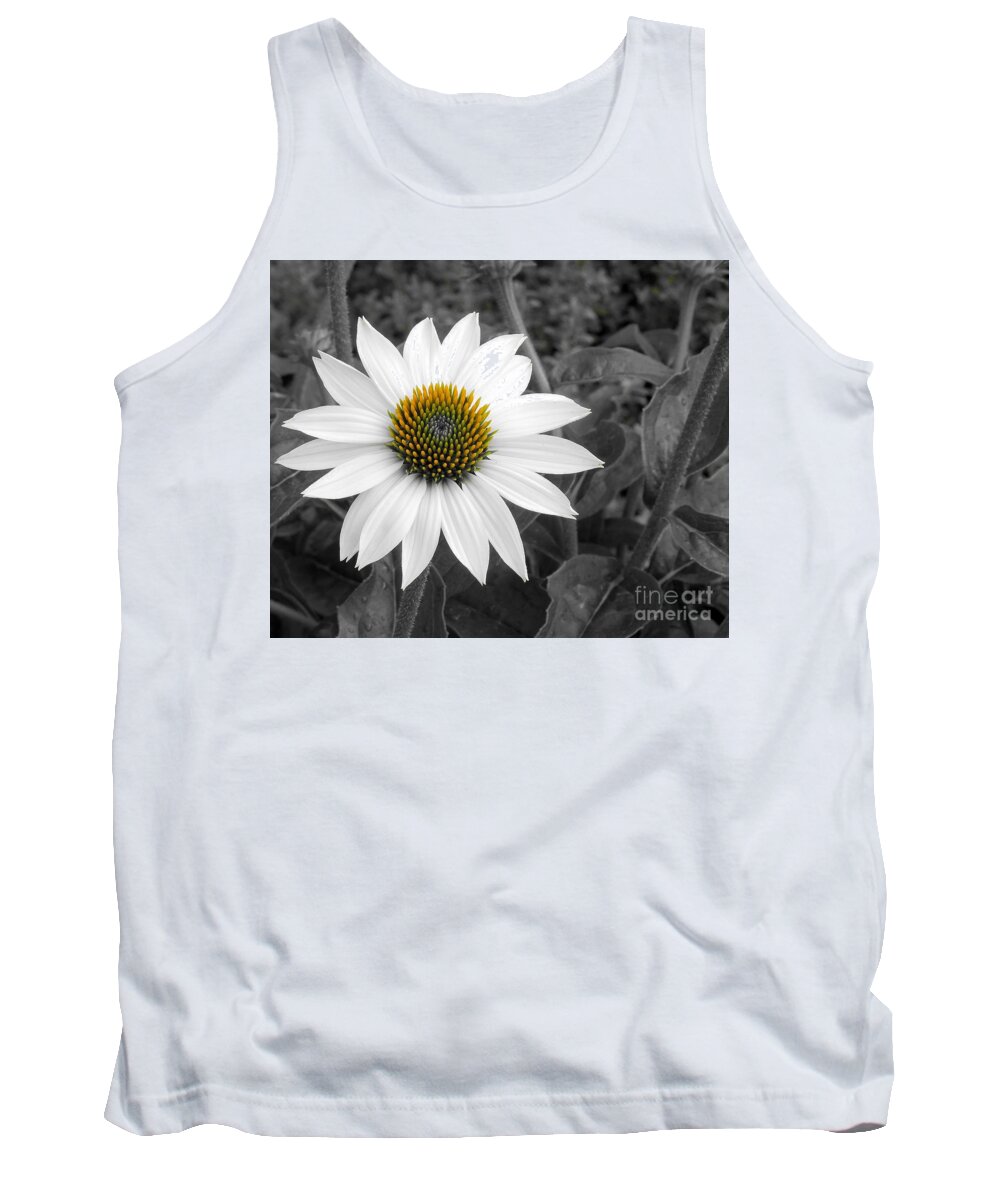 Flower Tank Top featuring the photograph White Swan by Chad and Stacey Hall