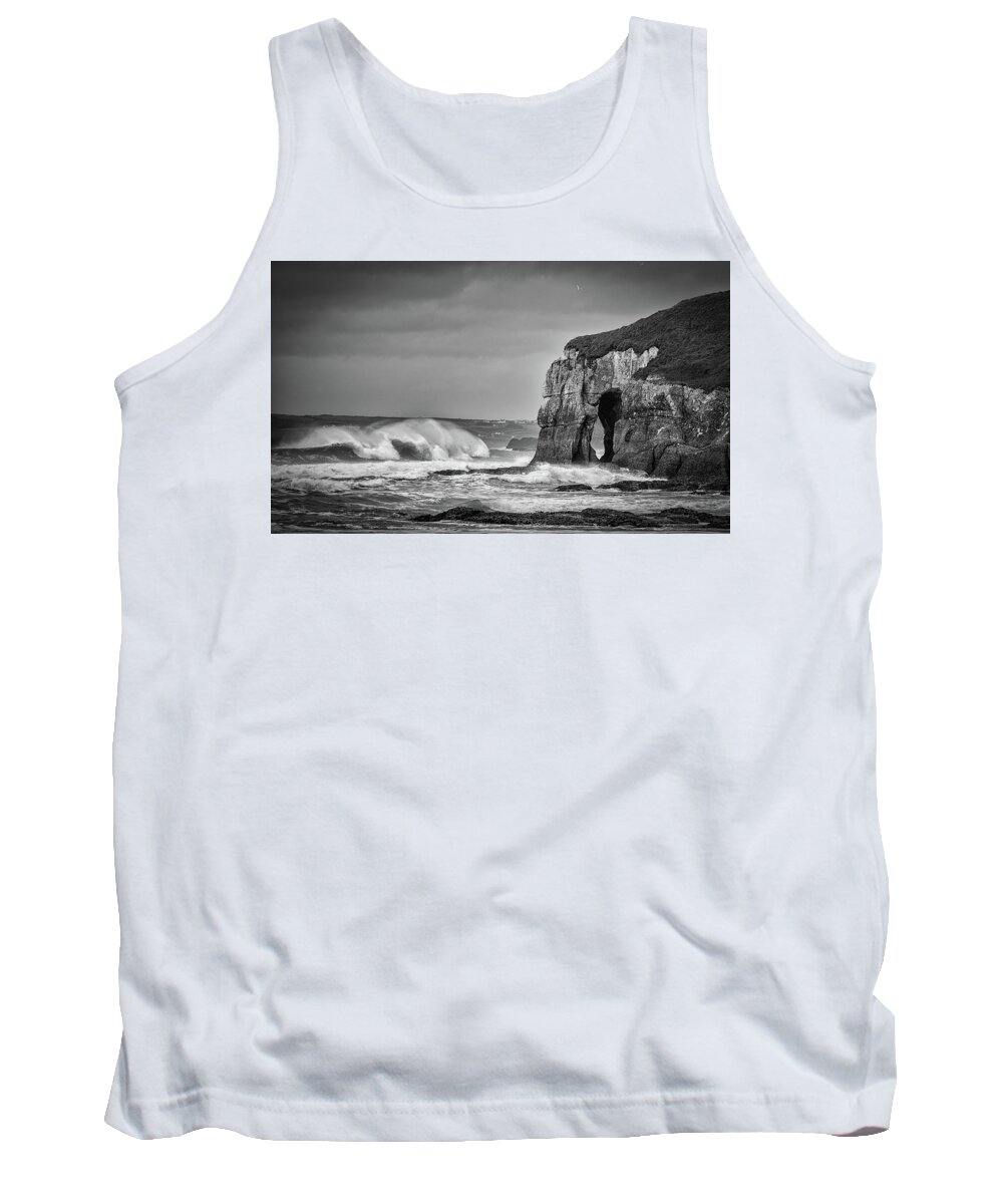 Ireland Tank Top featuring the photograph Whiterocks Waves by Nigel R Bell