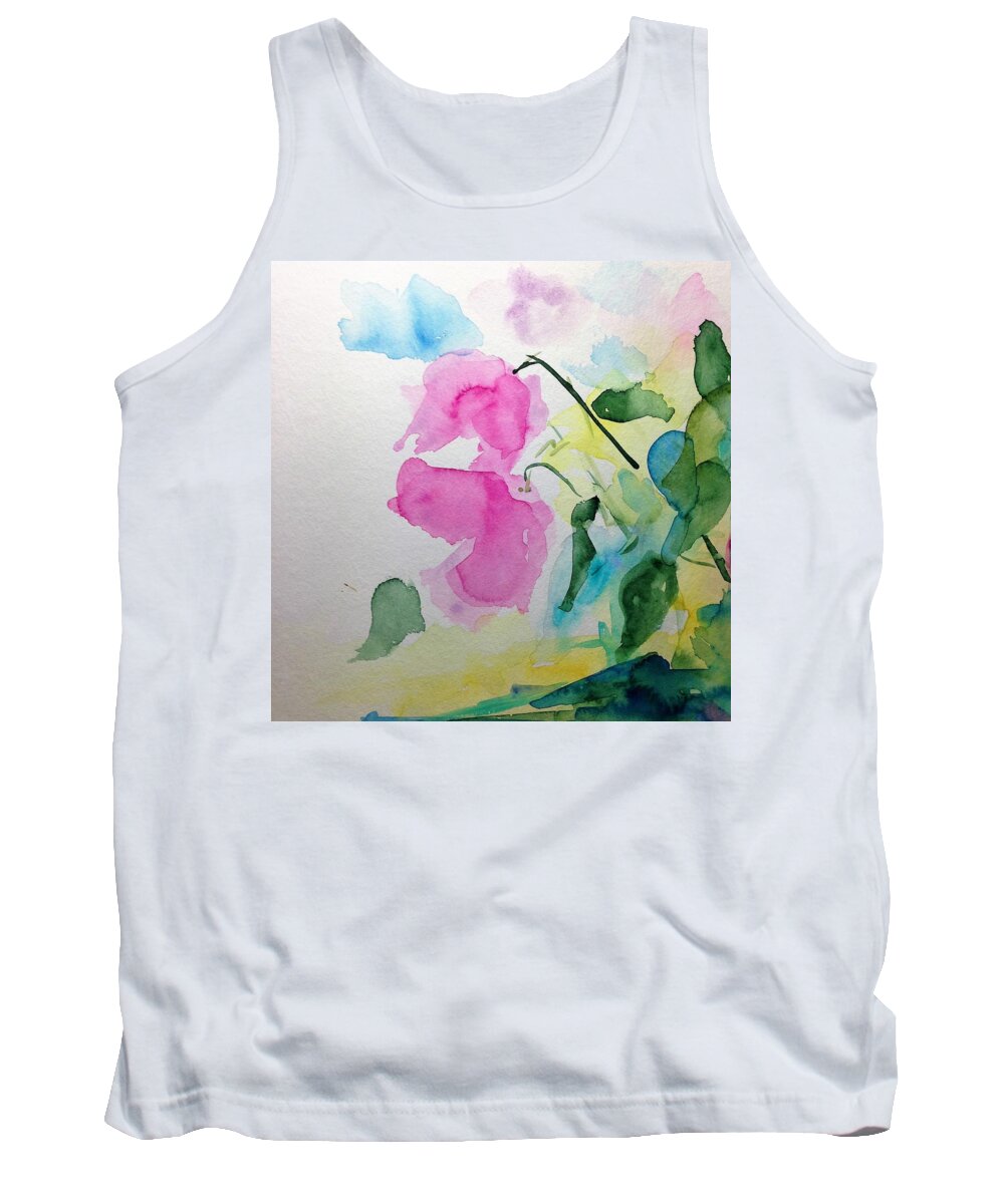 Two Tank Top featuring the painting Wild Flowers Part Three by Britta Zehm