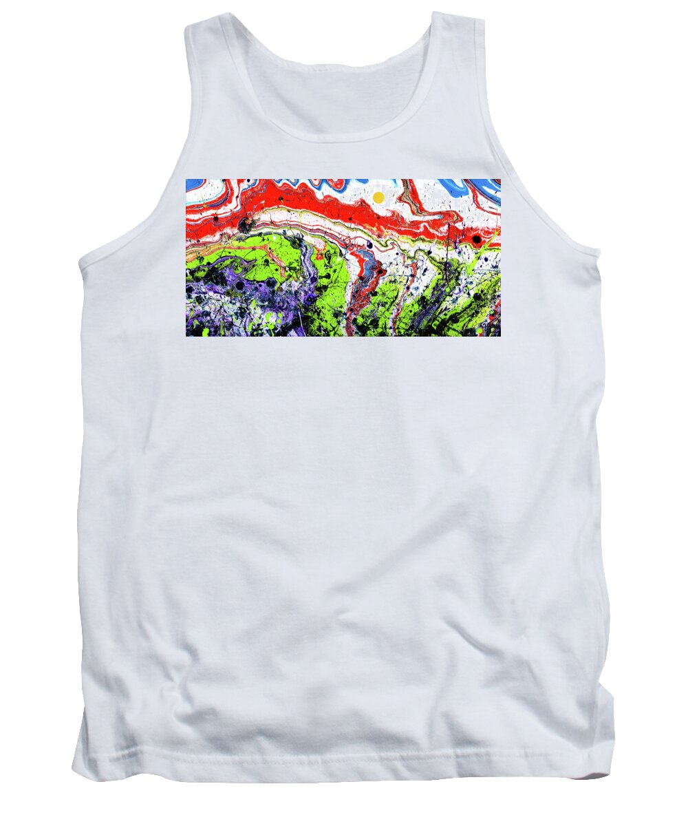 Abstract Tank Top featuring the painting Wild Horses by Meghan Elizabeth