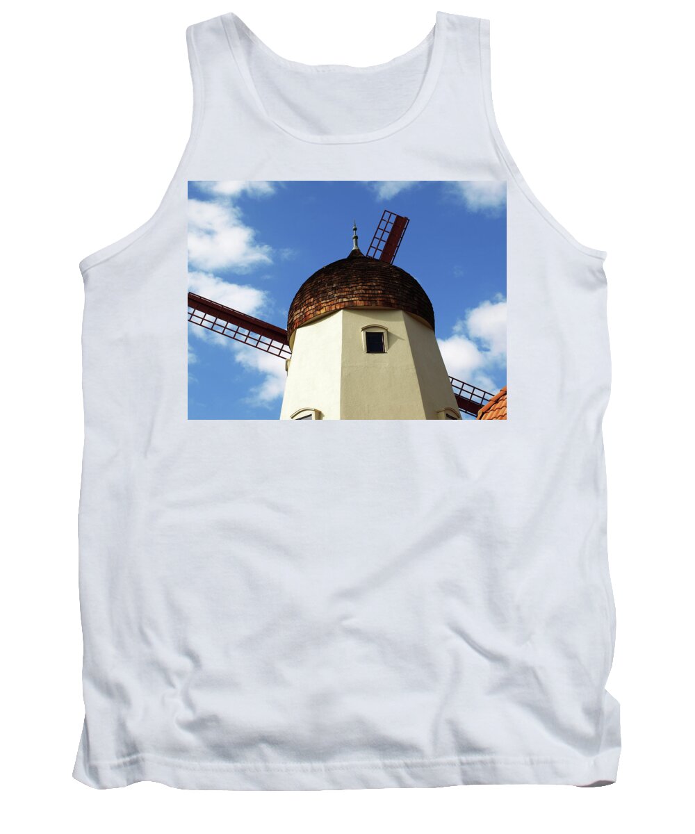 Windmill Tank Top featuring the photograph Windmill by Mary Capriole