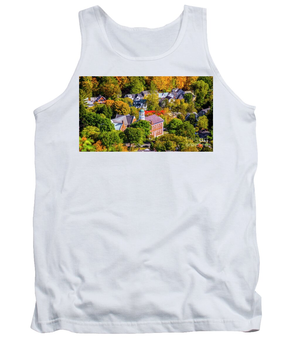 Fall Foliage Tank Top featuring the photograph Woodstock Vermont by Scenic Vermont Photography