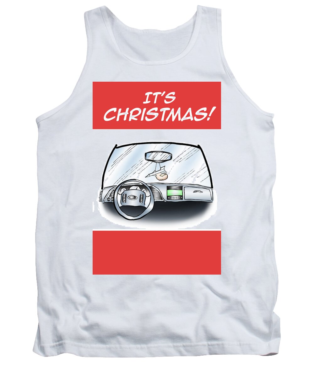 Christmas Tank Top featuring the digital art Hang Up Missile Toe by Mark Armstrong