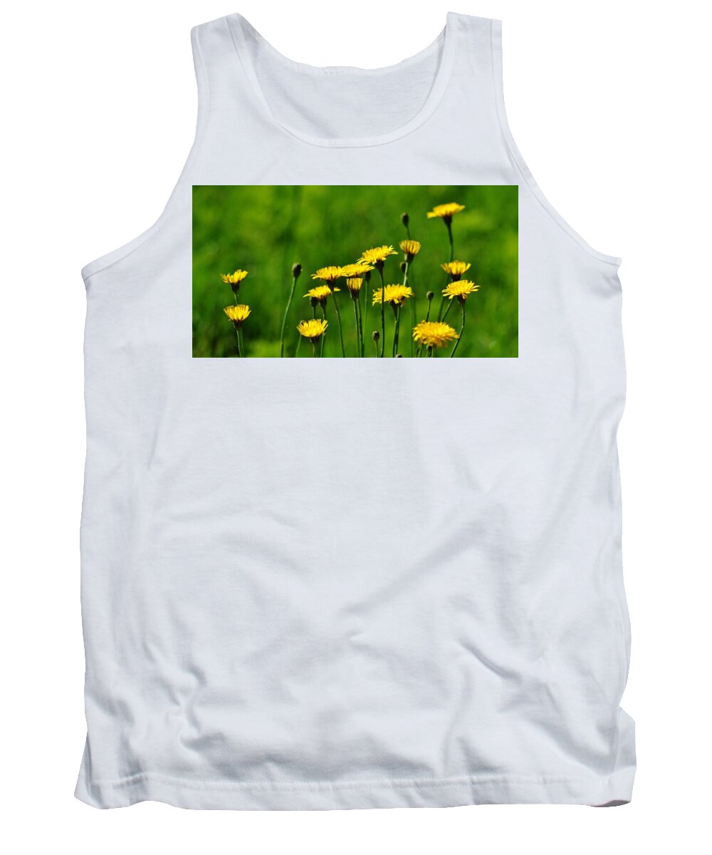 Yellow Tank Top featuring the photograph Yellow Wildflowers by Eileen Brymer
