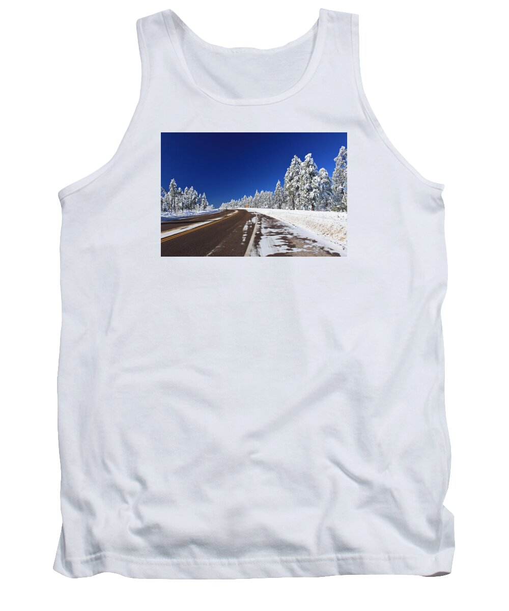Snow Tank Top featuring the photograph Yes its Arizona by Gary Kaylor