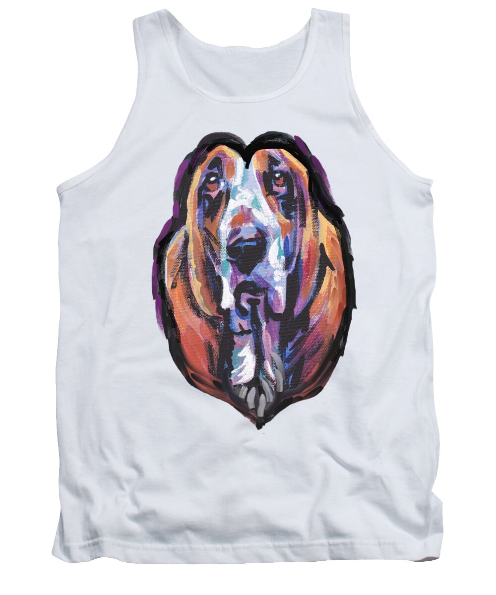 Basset Hound Tank Top featuring the painting You Are My Basset Hound Heart by Lea