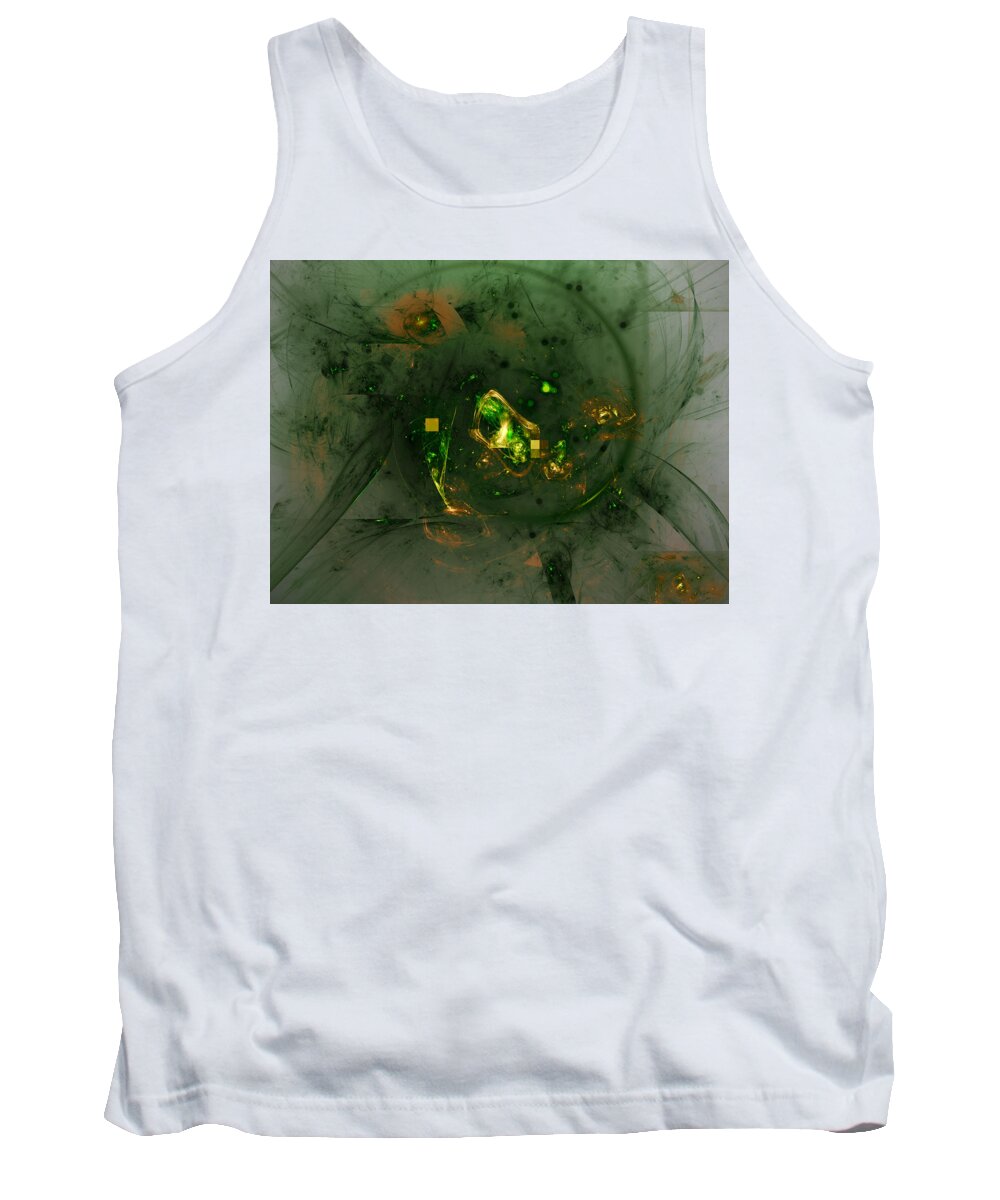 Art Tank Top featuring the digital art You Might Think by Jeff Iverson