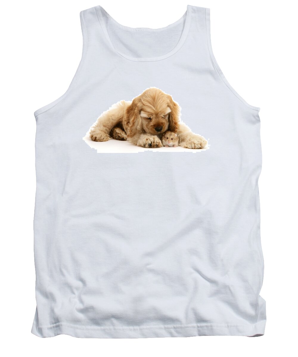 American Cocker Spaniel Tank Top featuring the photograph You'll be Fine, Little Guy by Warren Photographic