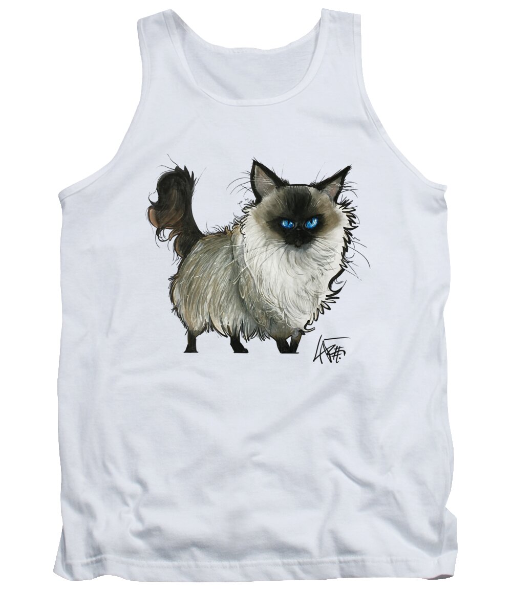 Cat Tank Top featuring the drawing Young 3746 by Canine Caricatures By John LaFree