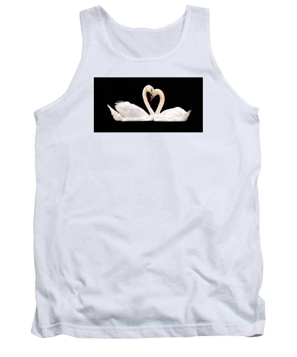 Swans Tank Top featuring the photograph Young Love by Cathy Donohoue