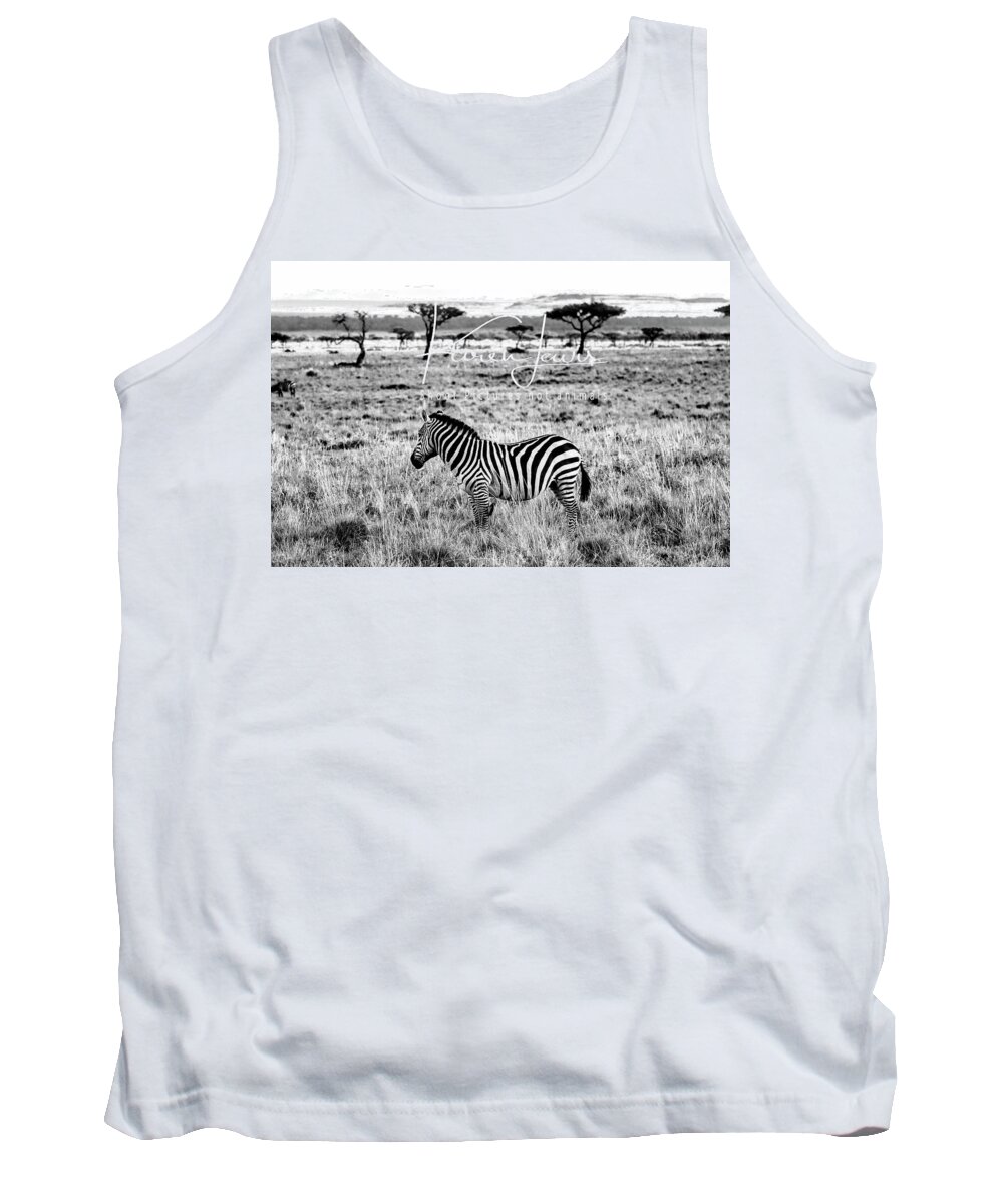 Zebra Tank Top featuring the photograph Zebra and Friend by Karen Lewis