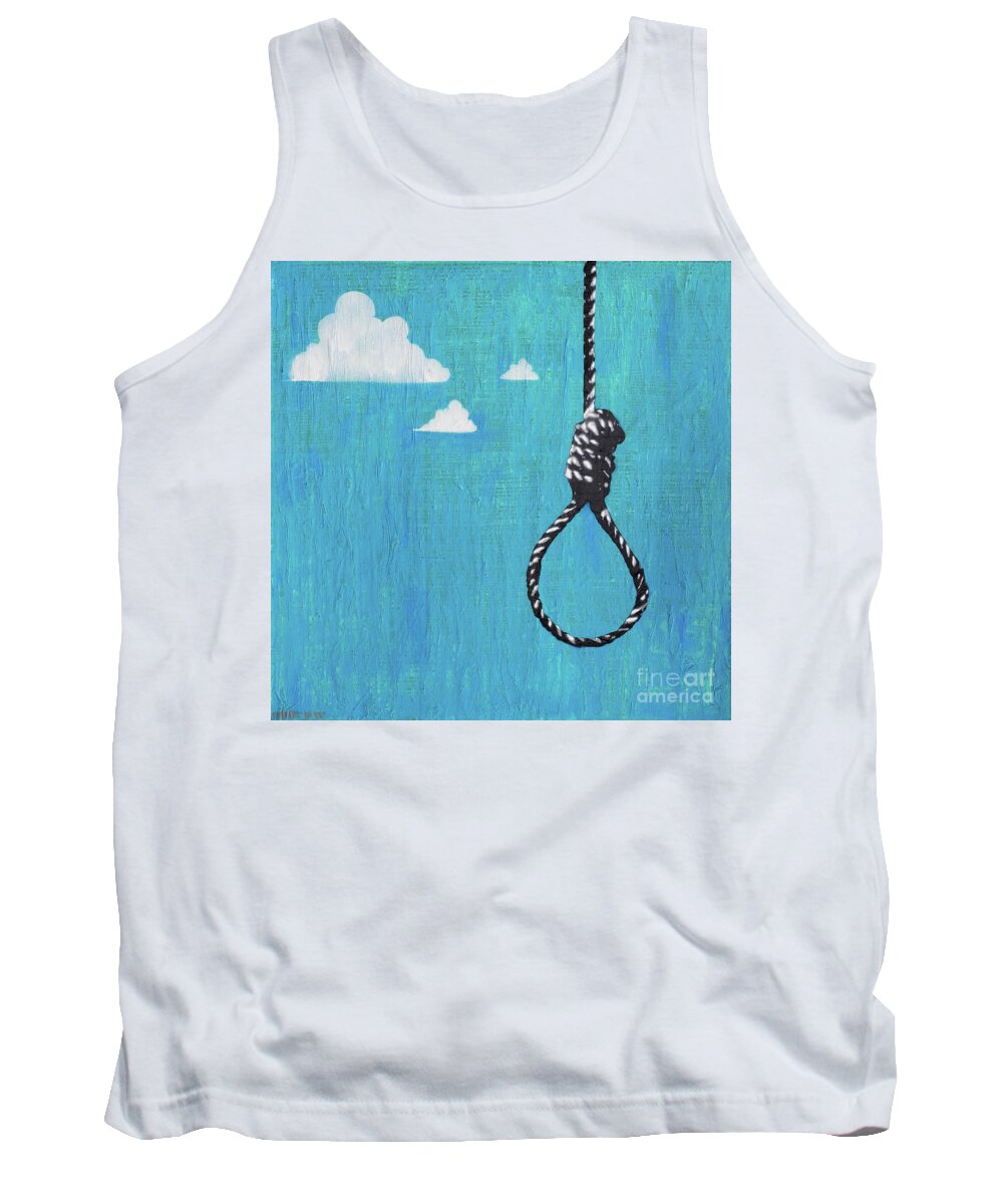  Tank Top featuring the mixed media Blue Skies #1 by SORROW Gallery