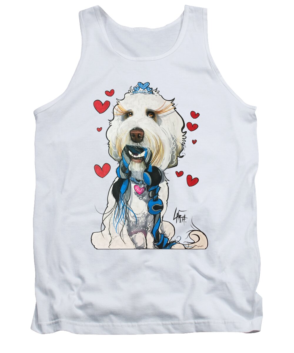 Cecil Tank Top featuring the drawing Cecil 4357 by Canine Caricatures By John LaFree