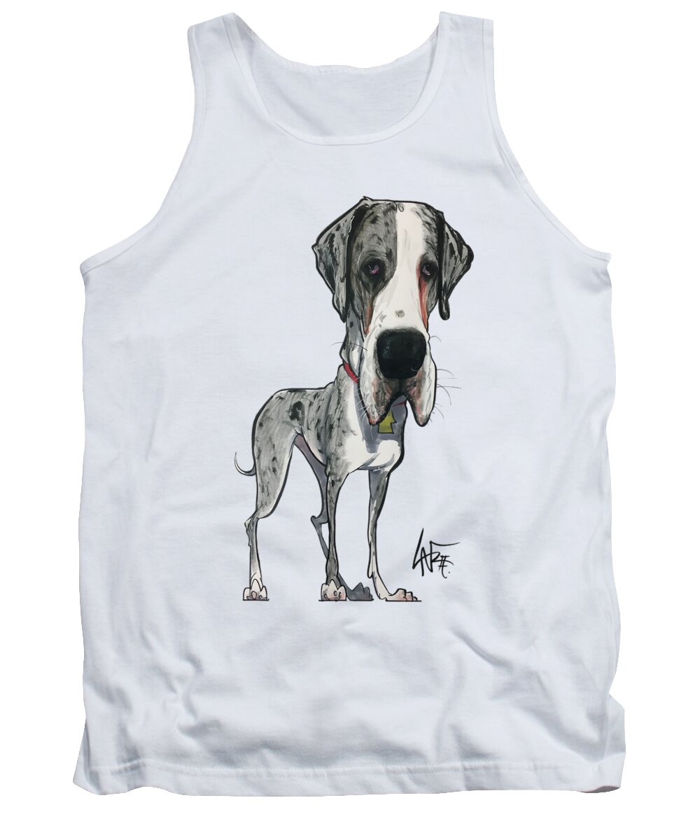 Demnisky Tank Top featuring the drawing Demnisky 4324 by Canine Caricatures By John LaFree