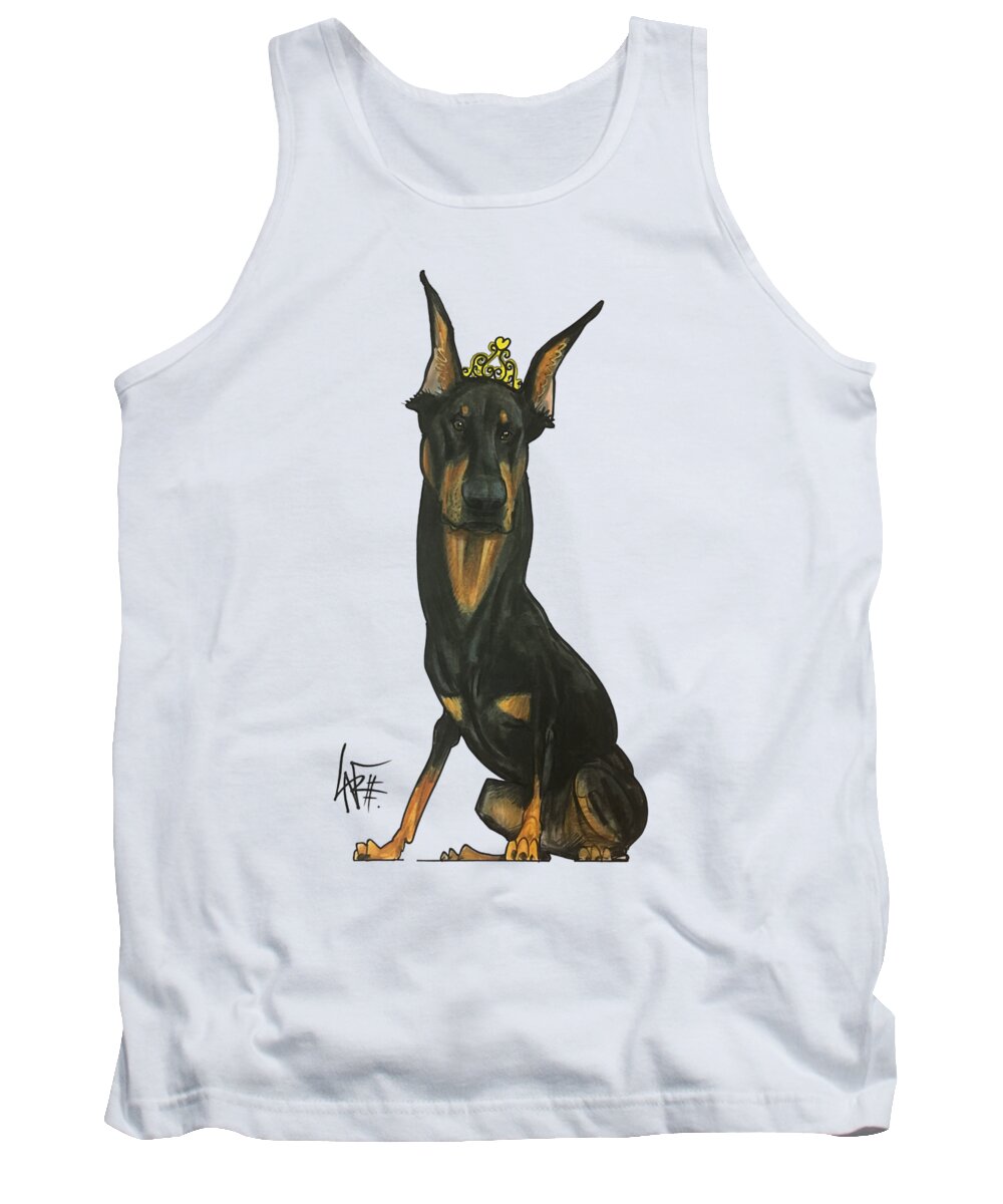 Lapp 4484 Tank Top featuring the drawing Lapp 4484 by Canine Caricatures By John LaFree