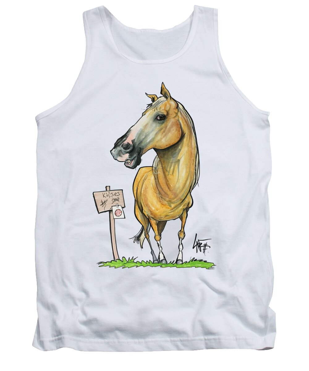 Levine 4593 Tank Top featuring the drawing Levine 4593 by Canine Caricatures By John LaFree