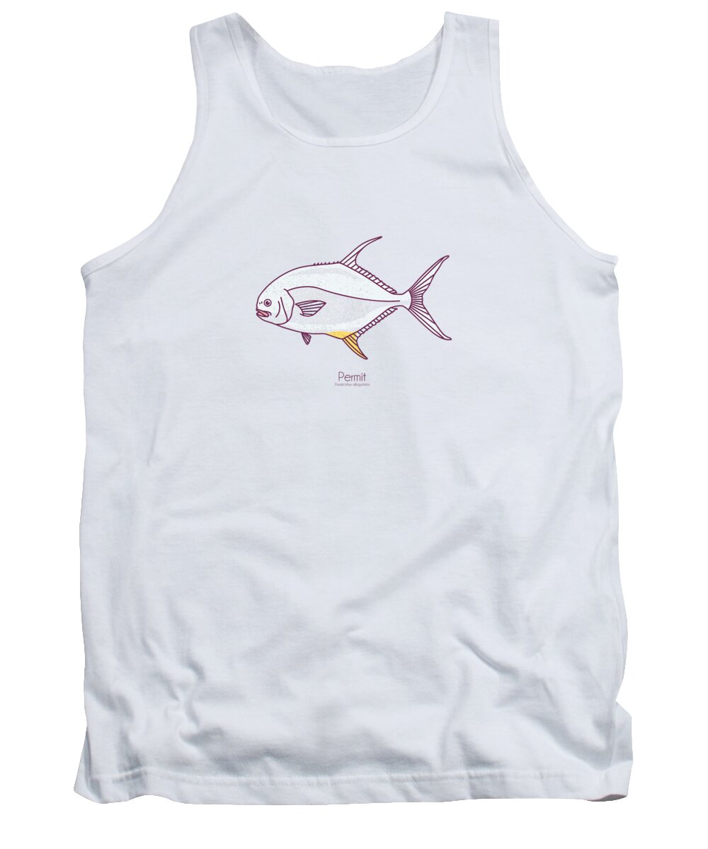 Permit Tank Top featuring the digital art Permit #1 by Kevin Putman