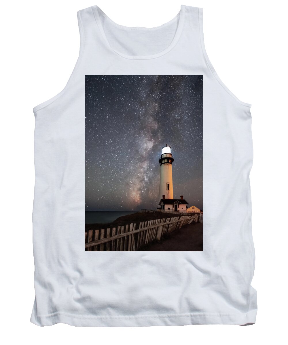 Landscape Tank Top featuring the photograph Pigeon Point Milky Way 2 #1 by Laura Macky