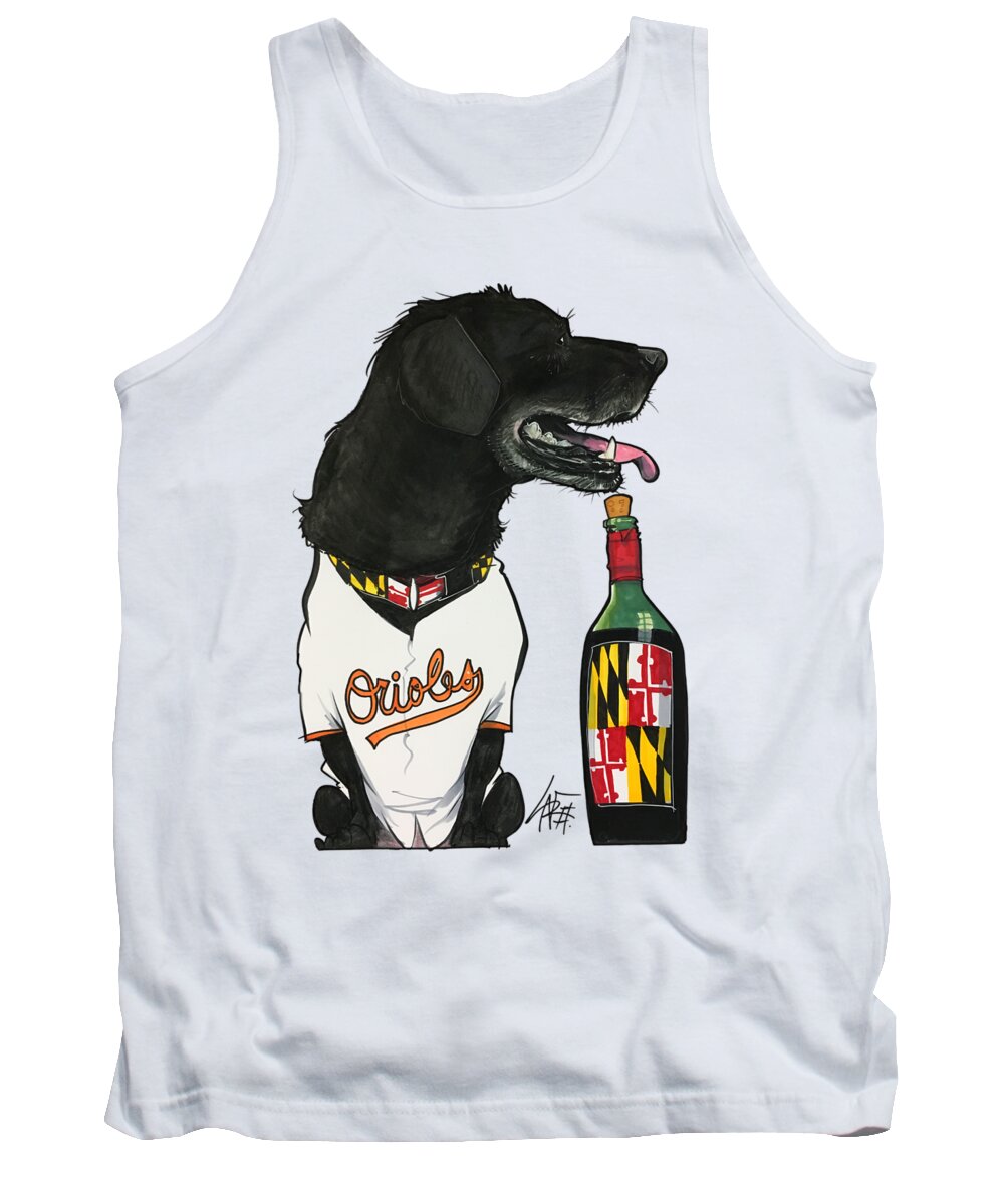 Smeak 4520 Tank Top featuring the drawing Smeak 4520 by Canine Caricatures By John LaFree