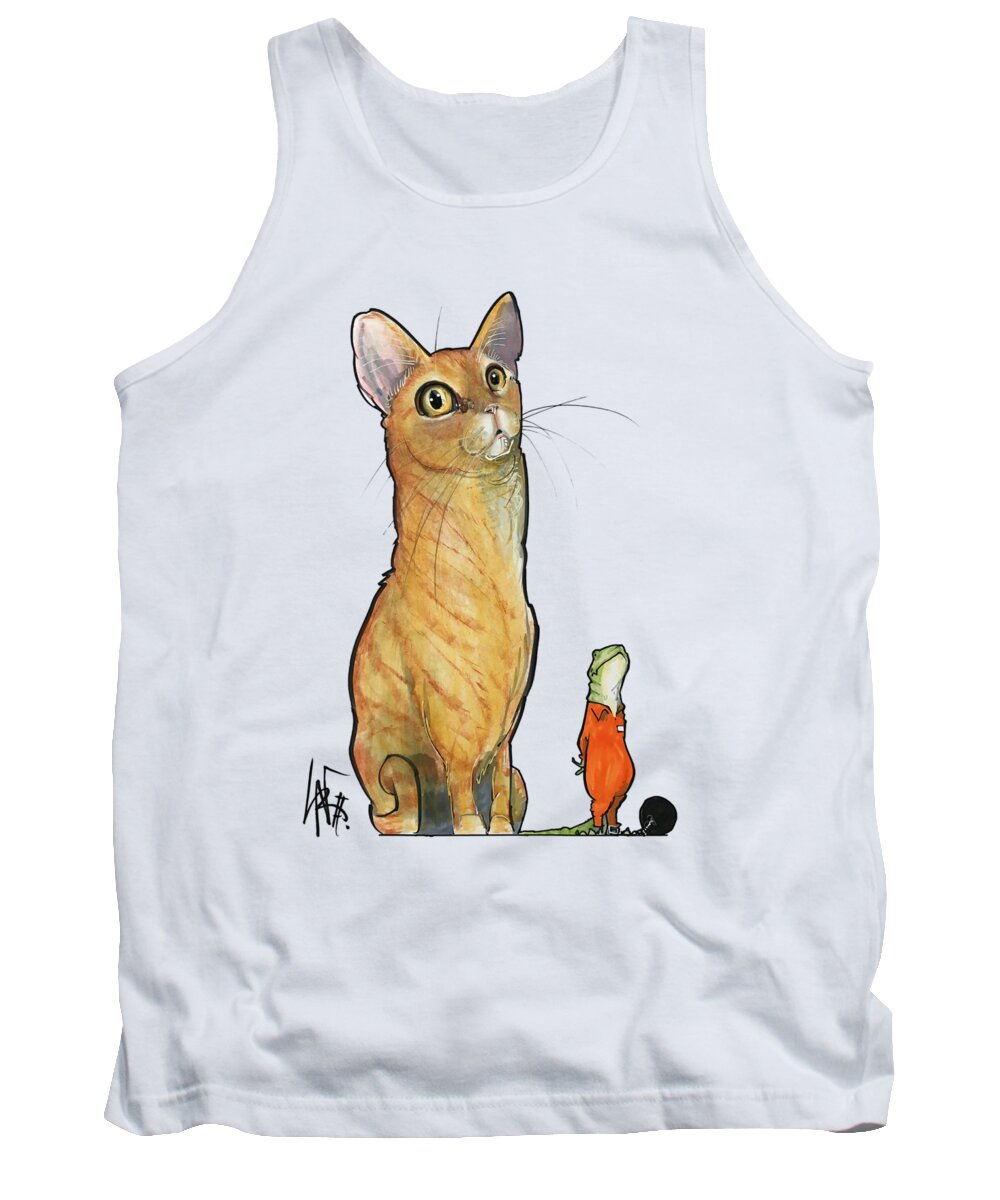 Wray 4511 Tank Top featuring the drawing Wray 4511 by Canine Caricatures By John LaFree
