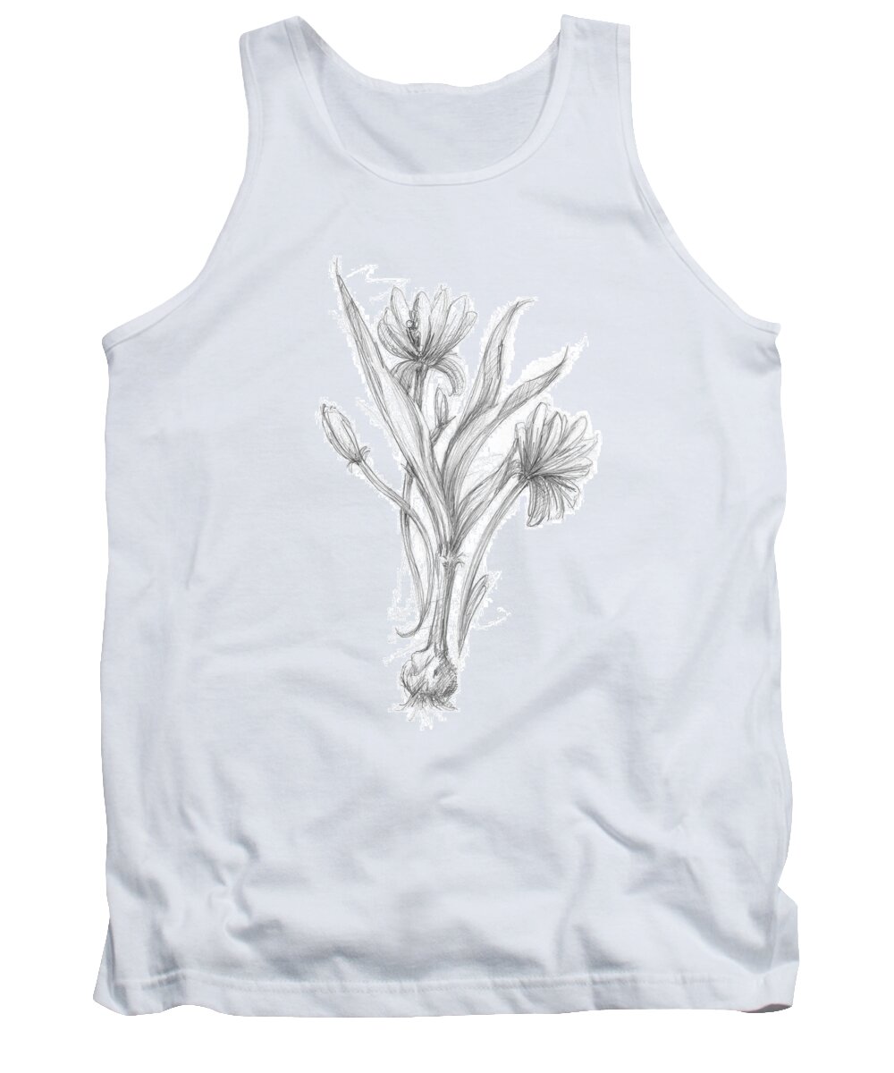 Botanical Tank Top featuring the painting Botanical Sketch IIi #2 by Ethan Harper