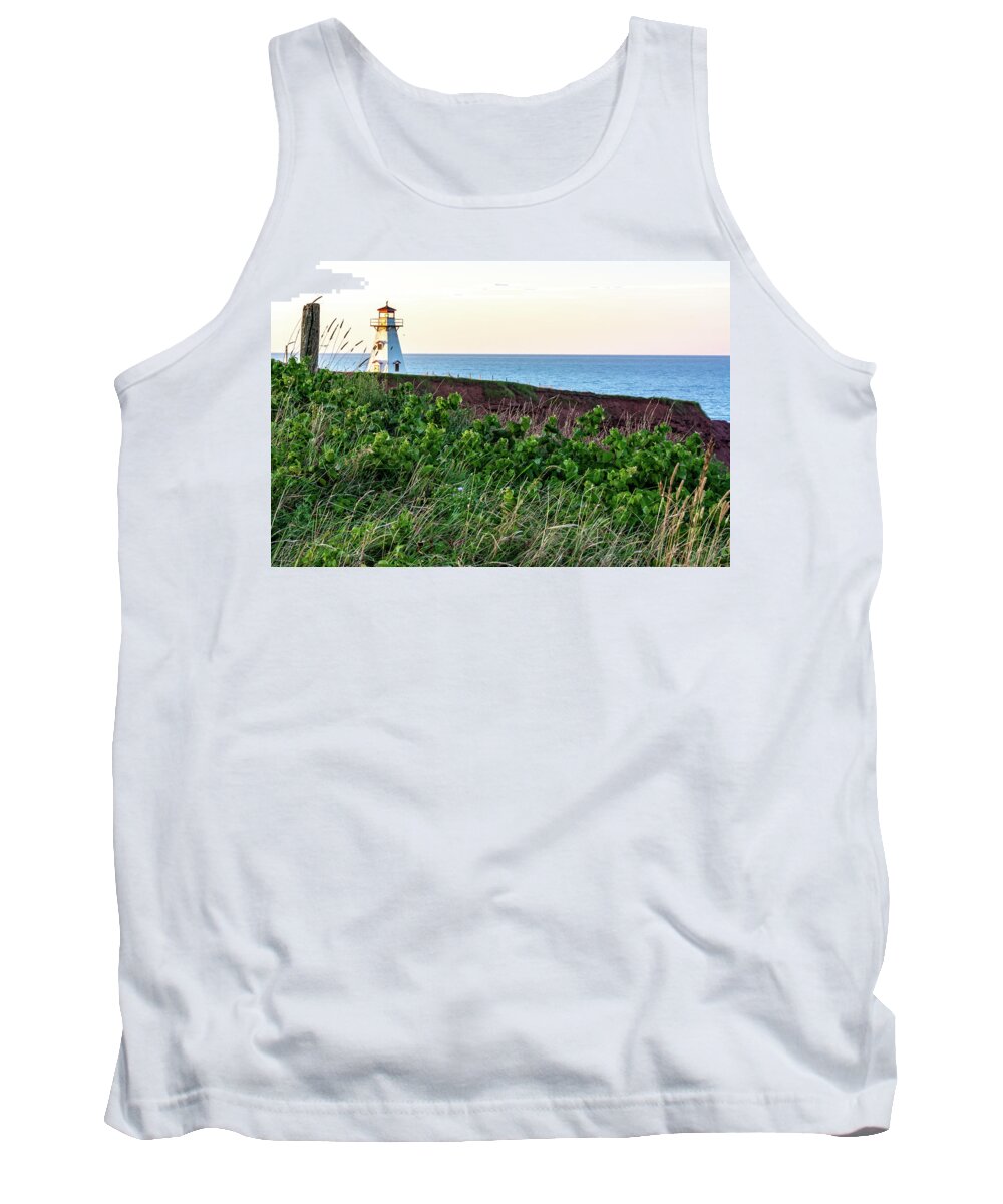 Pei Tank Top featuring the photograph Cape Tryon Lighthouse #1 by Douglas Wielfaert