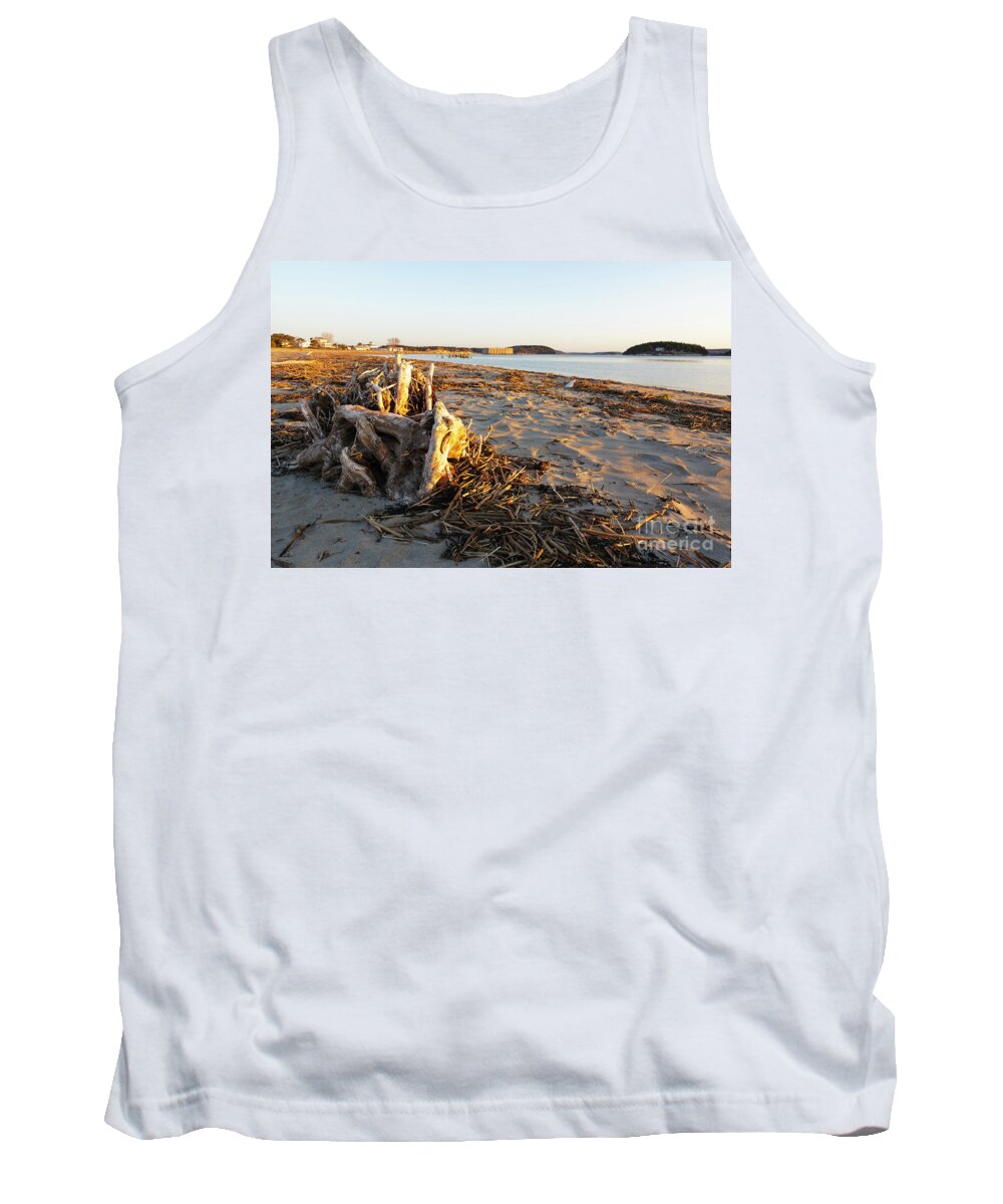Atkins Bay Tank Top featuring the photograph Popham Beach State Park - Phippsburg Maine USA #2 by Erin Paul Donovan