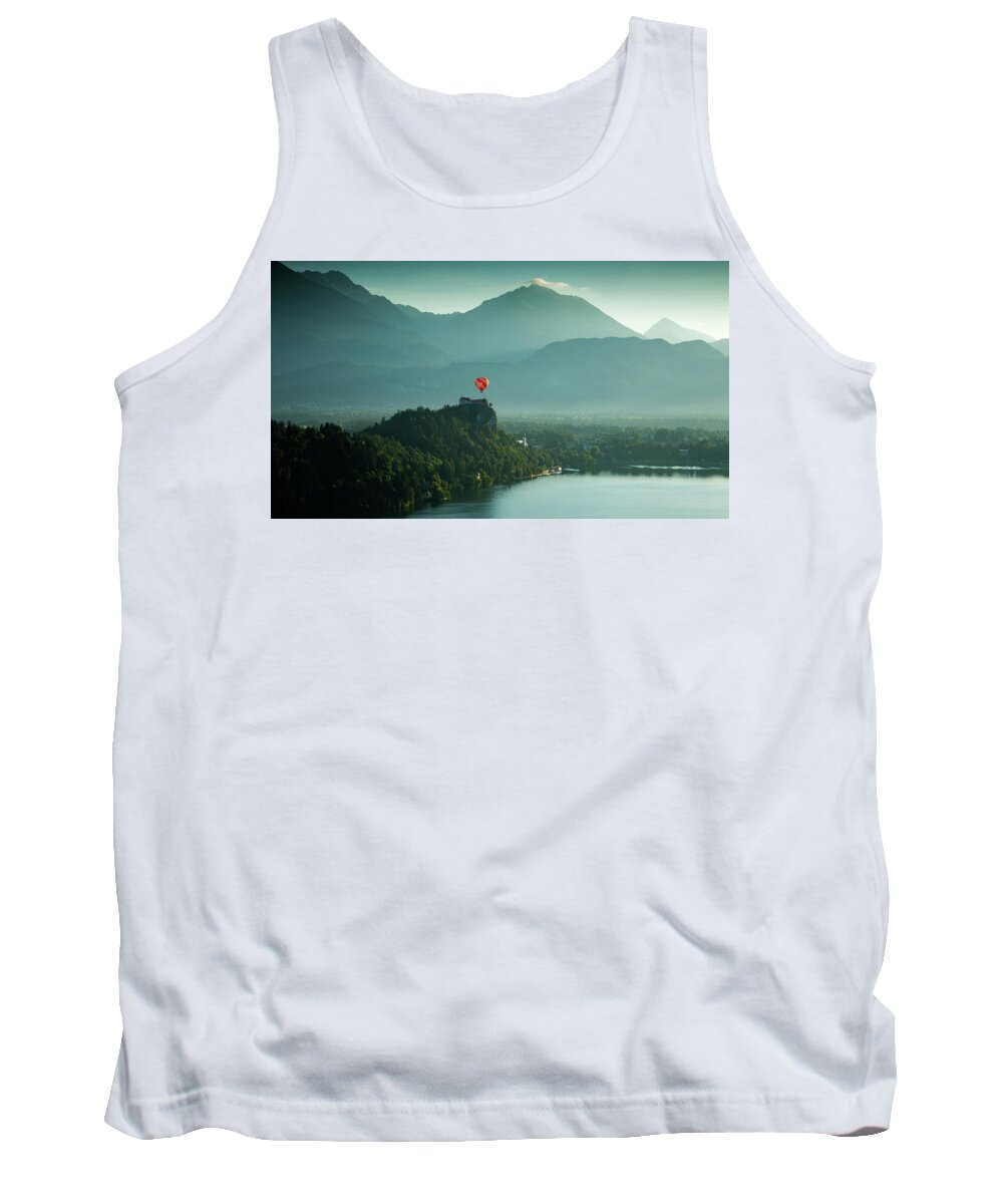 Bled Tank Top featuring the photograph View of Lake Bled from Ojstrica #4 by Ian Middleton