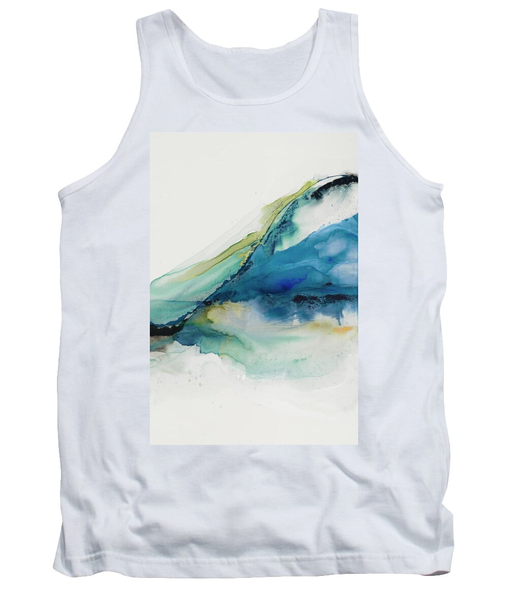 Abstract Tank Top featuring the painting Abstract Terrain Iv by Sisa Jasper