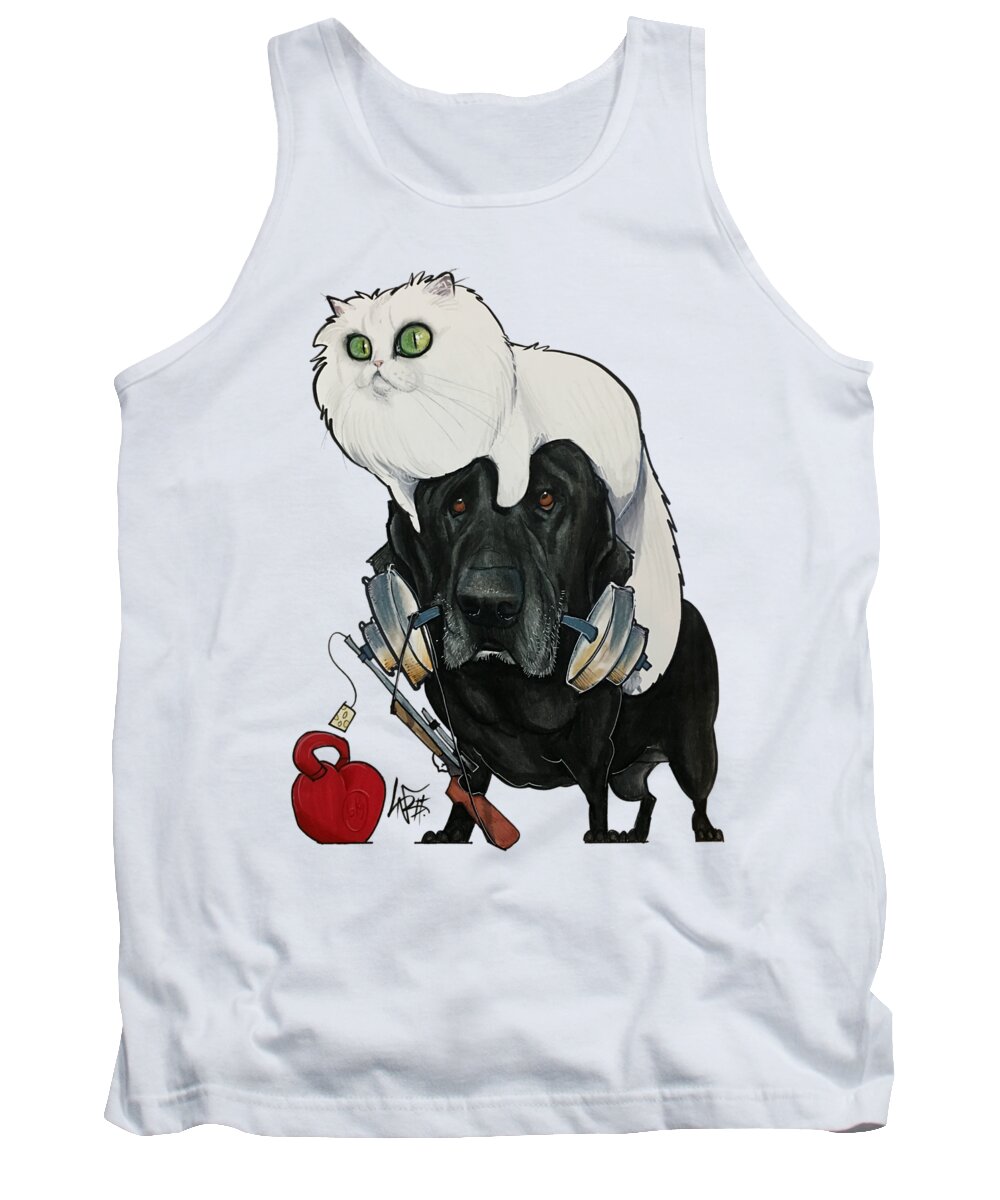 Aidman Tank Top featuring the drawing Aidman 5294 by Canine Caricatures By John LaFree