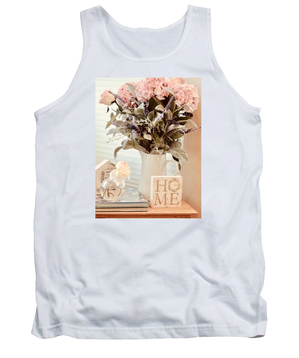Spring Tank Top featuring the photograph At Home in the Sunroom No. 3518 by Sherry Hallemeier