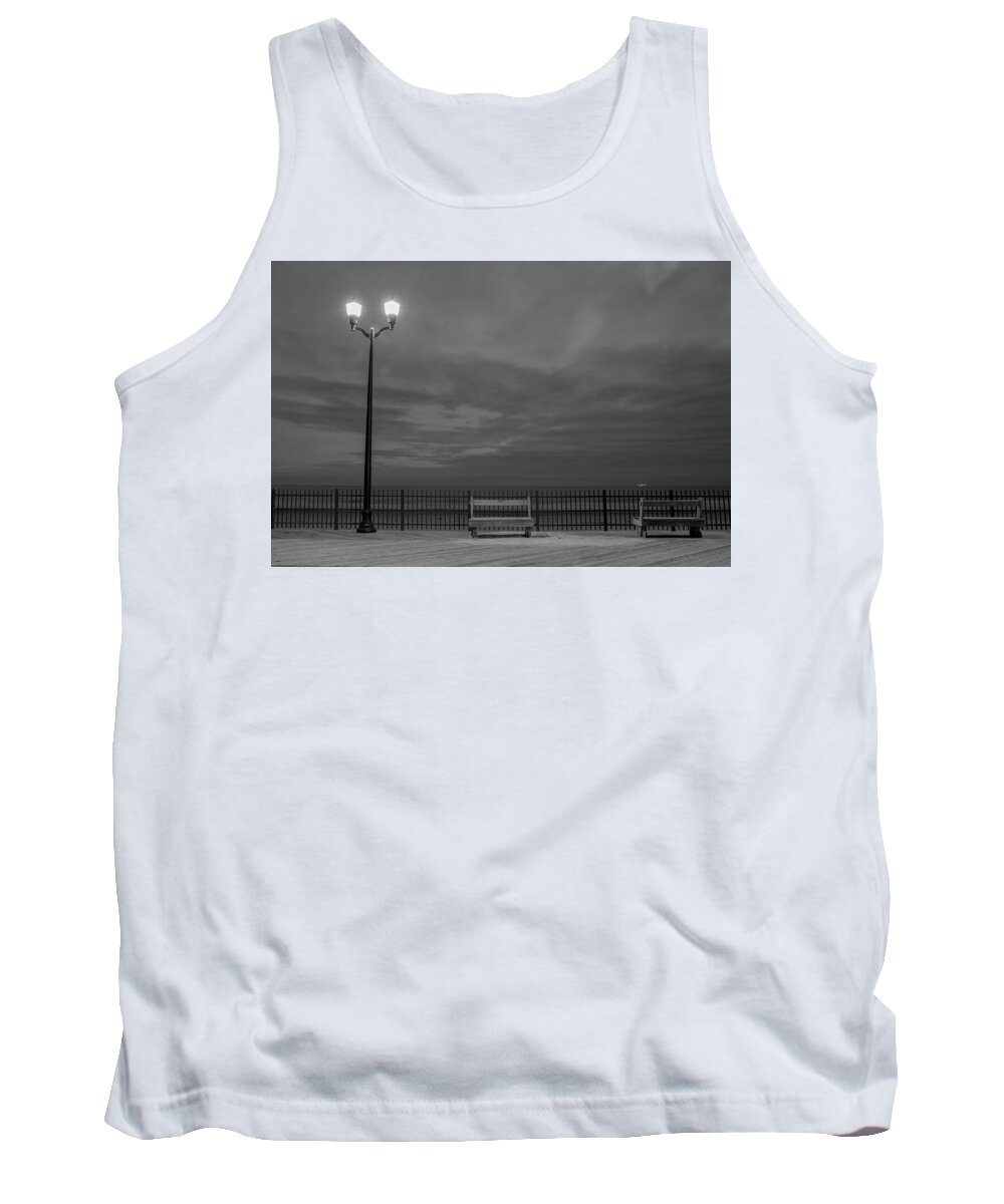 Seaside Heights Tank Top featuring the photograph Before Dawn on the Boardwalk at Seaside, New Jersey by Kyle Lee