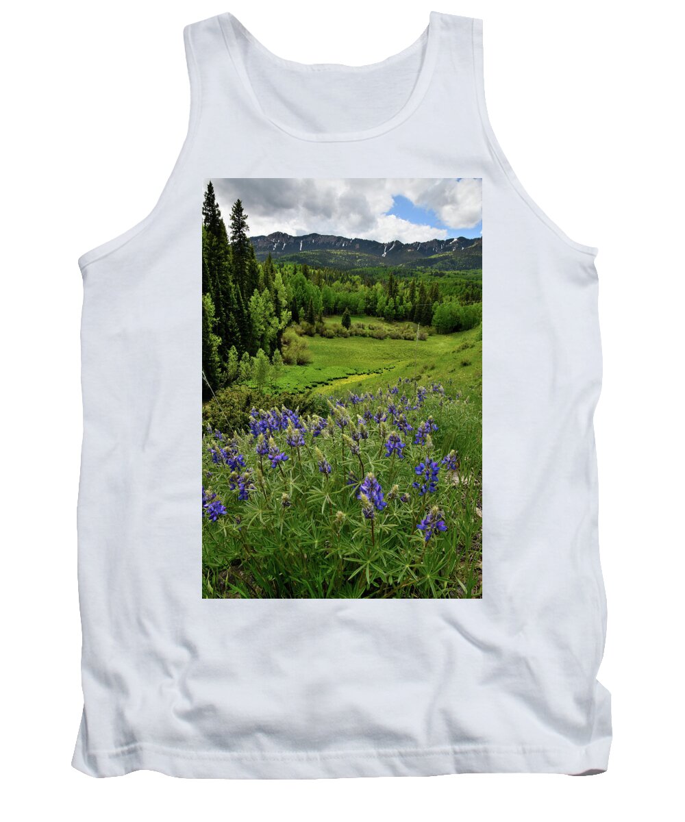 Highway 50 Tank Top featuring the photograph Big Cimarron Lupine by Ray Mathis