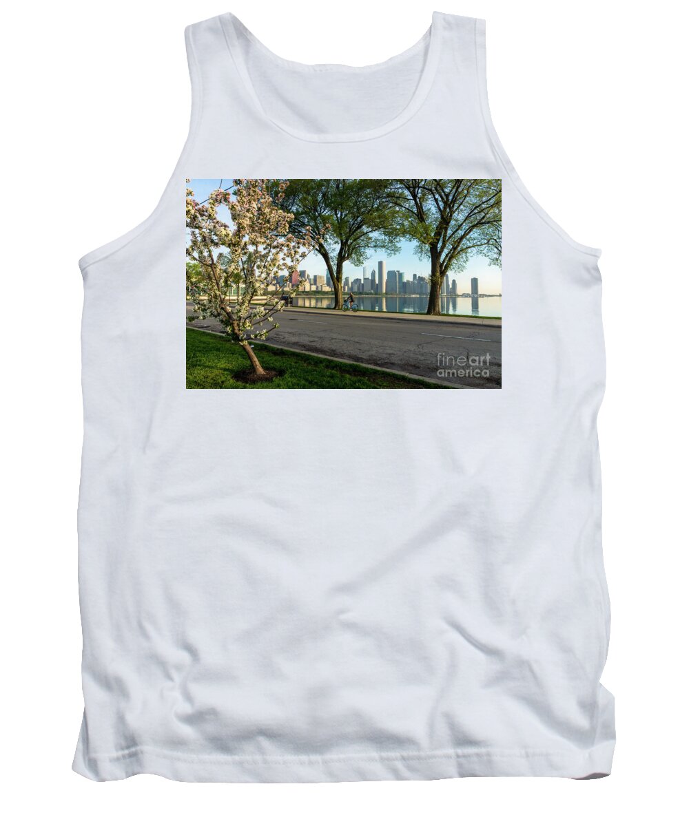 Chicago Tank Top featuring the photograph Bike Ride Down Solidarity by Jennifer White