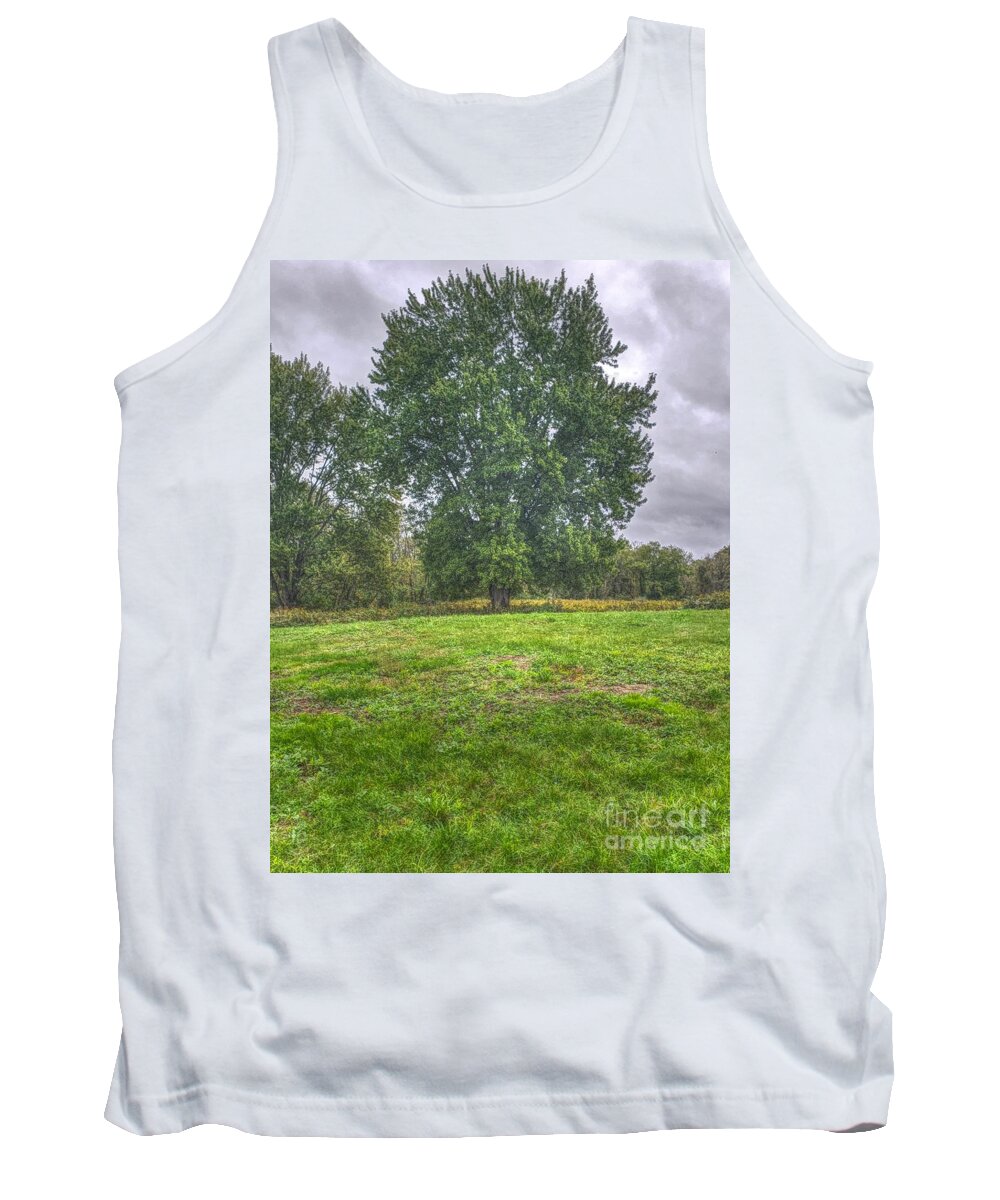 Nature Tank Top featuring the photograph Blacklick Circle Earthwork by Jeremy Lankford
