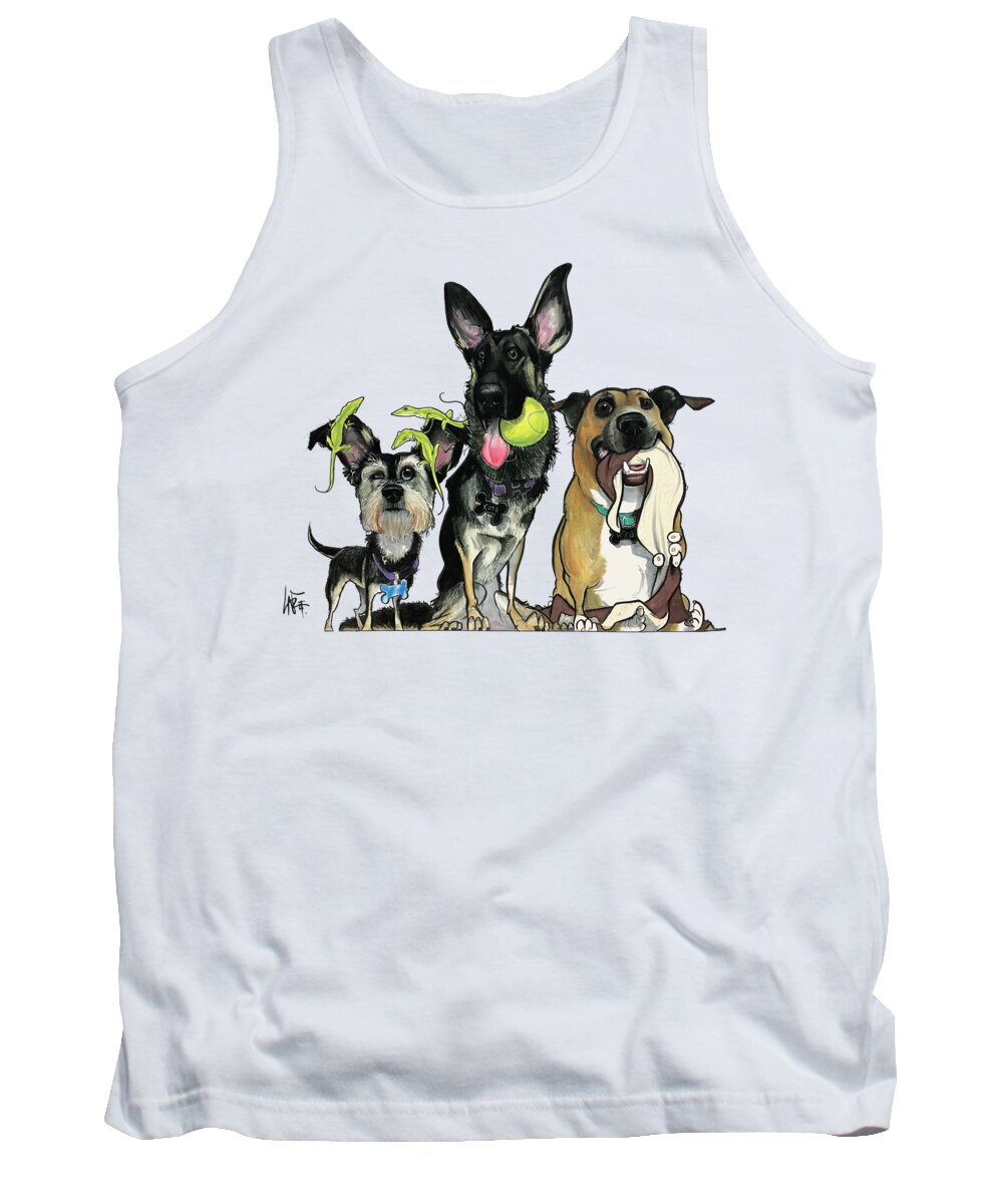 Blake Tank Top featuring the drawing Blake 5071 by Canine Caricatures By John LaFree
