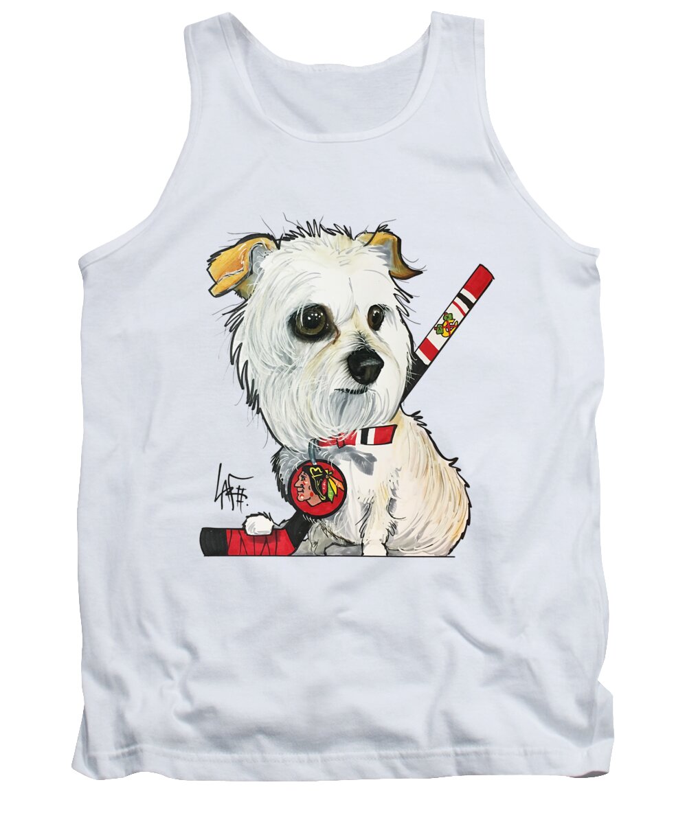 Bosshard Tank Top featuring the drawing Bosshard 4419 by Canine Caricatures By John LaFree