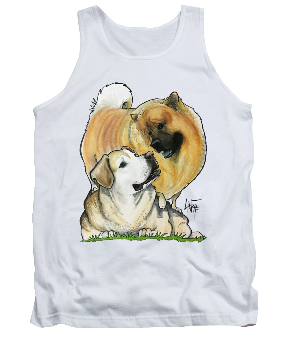 Boyd Tank Top featuring the drawing Boyd 4431 by Canine Caricatures By John LaFree