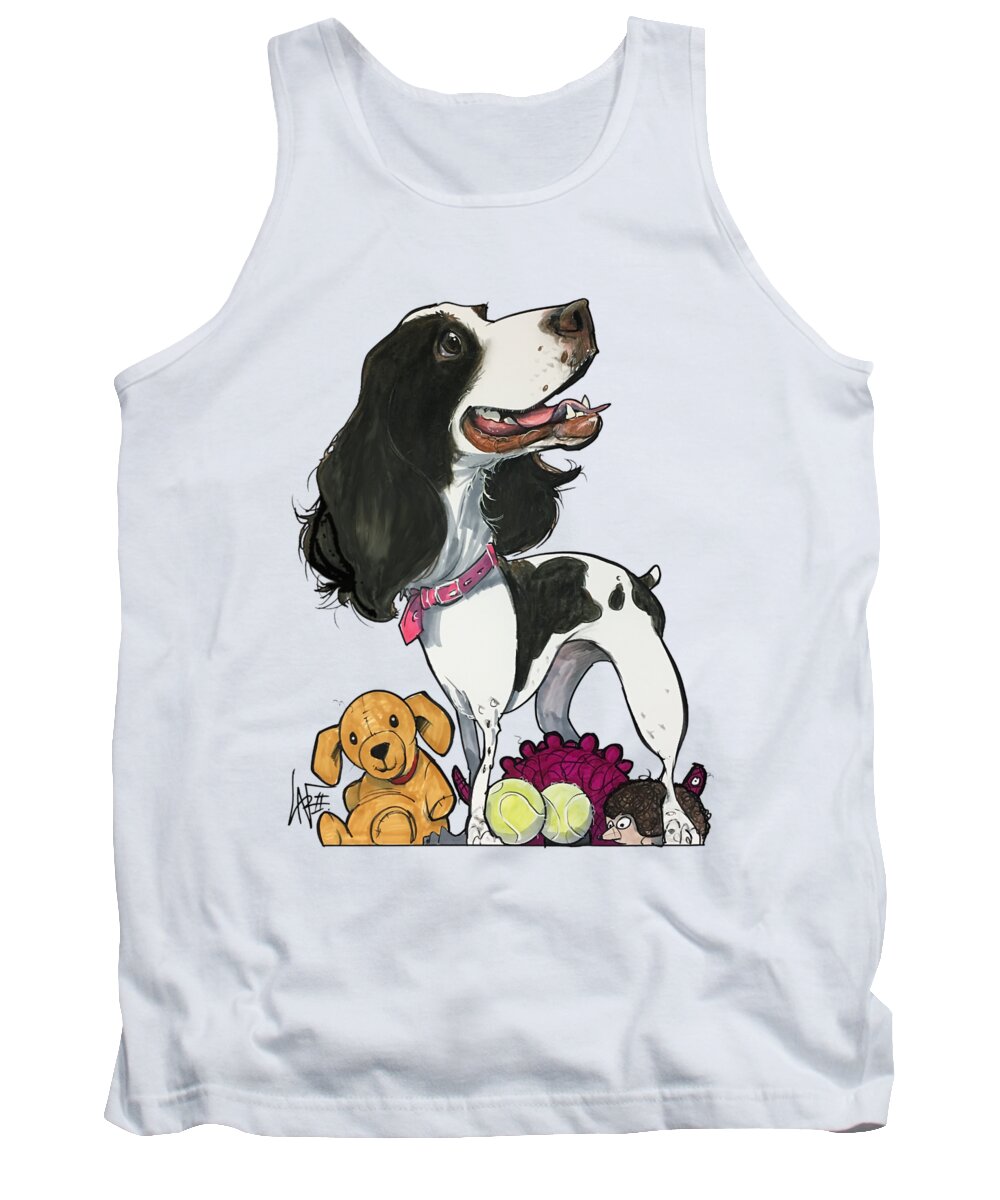 Branch 4561 Tank Top featuring the drawing Branch 4561 by Canine Caricatures By John LaFree