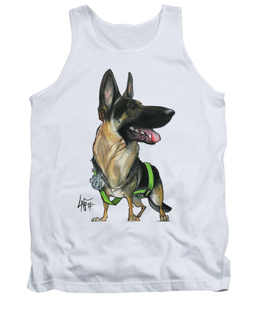 Brice Tank Top featuring the drawing Brice 5148 by Canine Caricatures By John LaFree