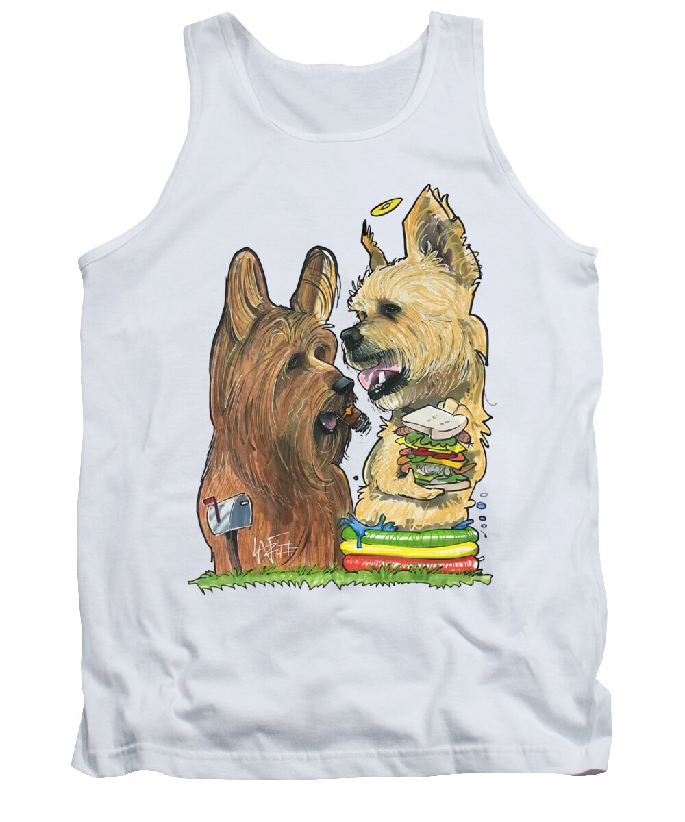 Bunyard 4531 Tank Top featuring the drawing Bunyard 4531 by Canine Caricatures By John LaFree