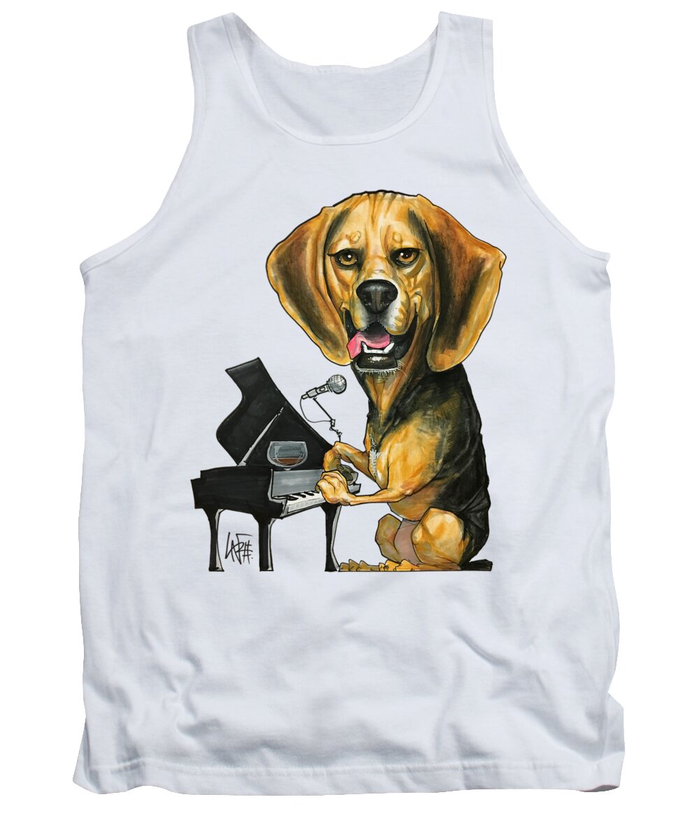 Campbell Tank Top featuring the drawing Campbell 2549 by Canine Caricatures By John LaFree