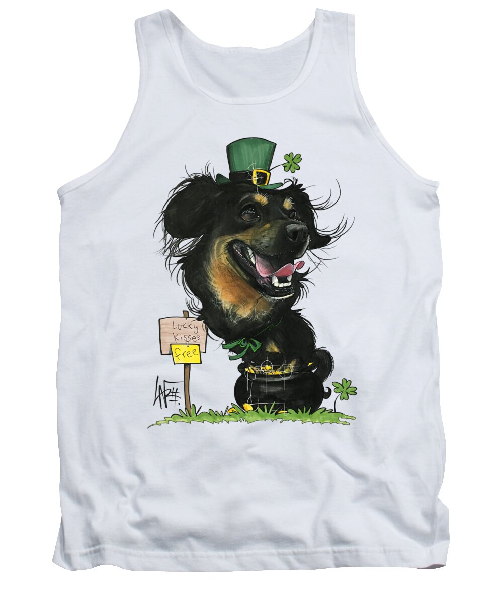 Carnahan 4230 Tank Top featuring the drawing Carnahan 4230 by Canine Caricatures By John LaFree