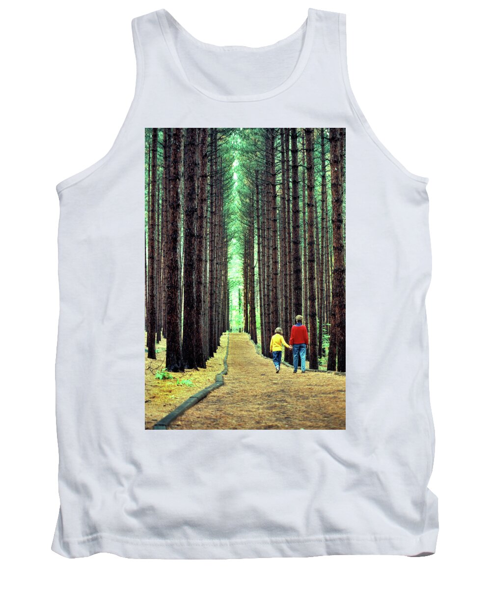 Pine Trees Tank Top featuring the photograph Cathedral in the Pines by Jerry Griffin