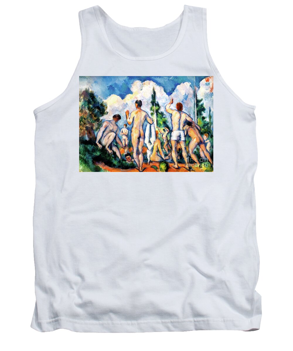 Cezanne Bathers Tank Top featuring the painting Bathers by Cezanne #1 by Paul Cezanne