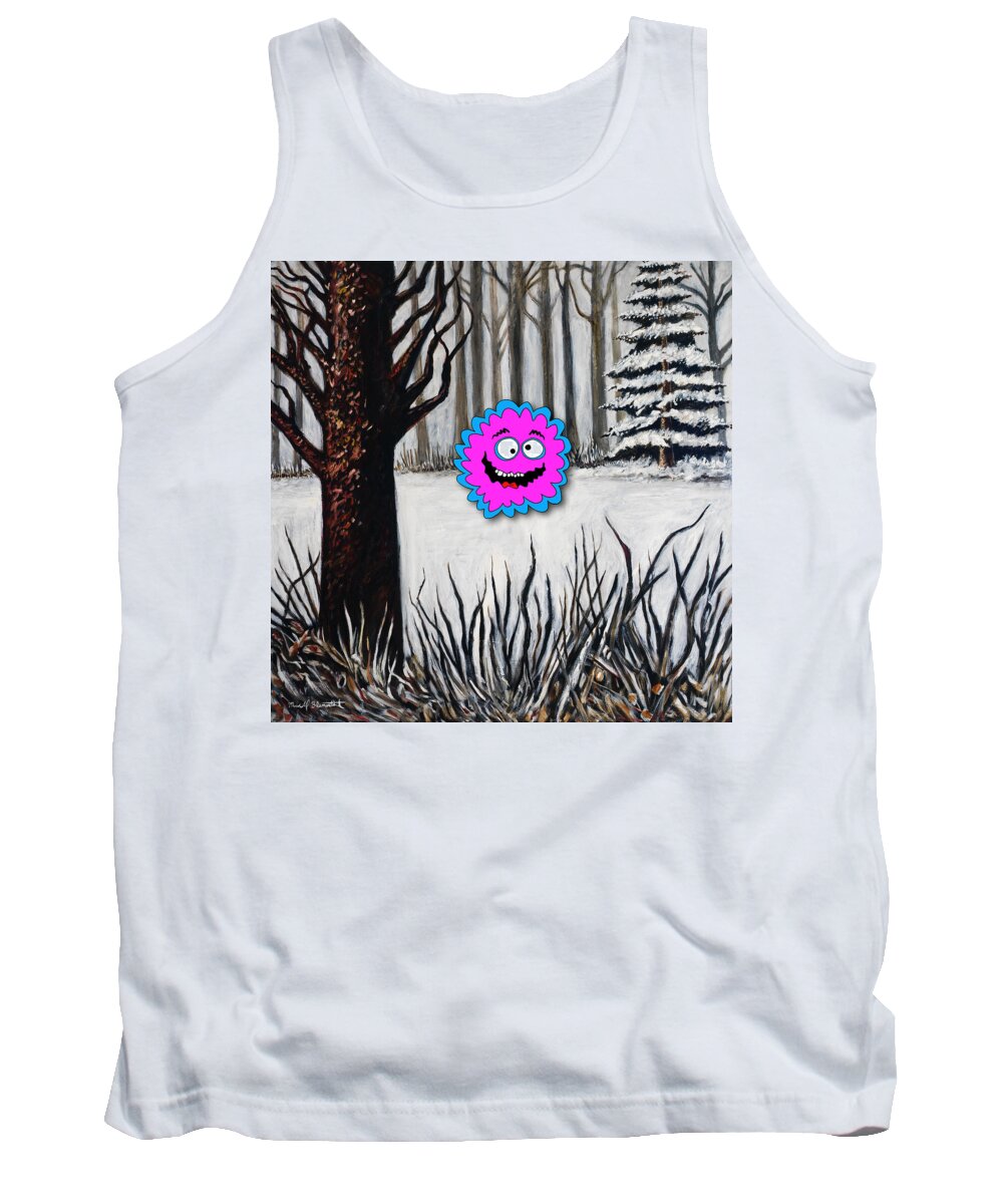 Chill Tank Top featuring the painting Chill simple by Yom Tov Blumenthal