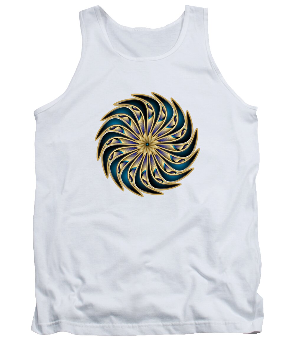 Mandala Tank Top featuring the digital art Circumplexical No 3611 by Alan Bennington