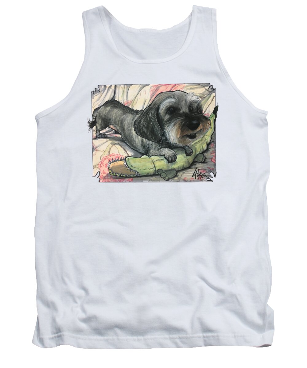 Citron Tank Top featuring the drawing Citron 4810 by Canine Caricatures By John LaFree